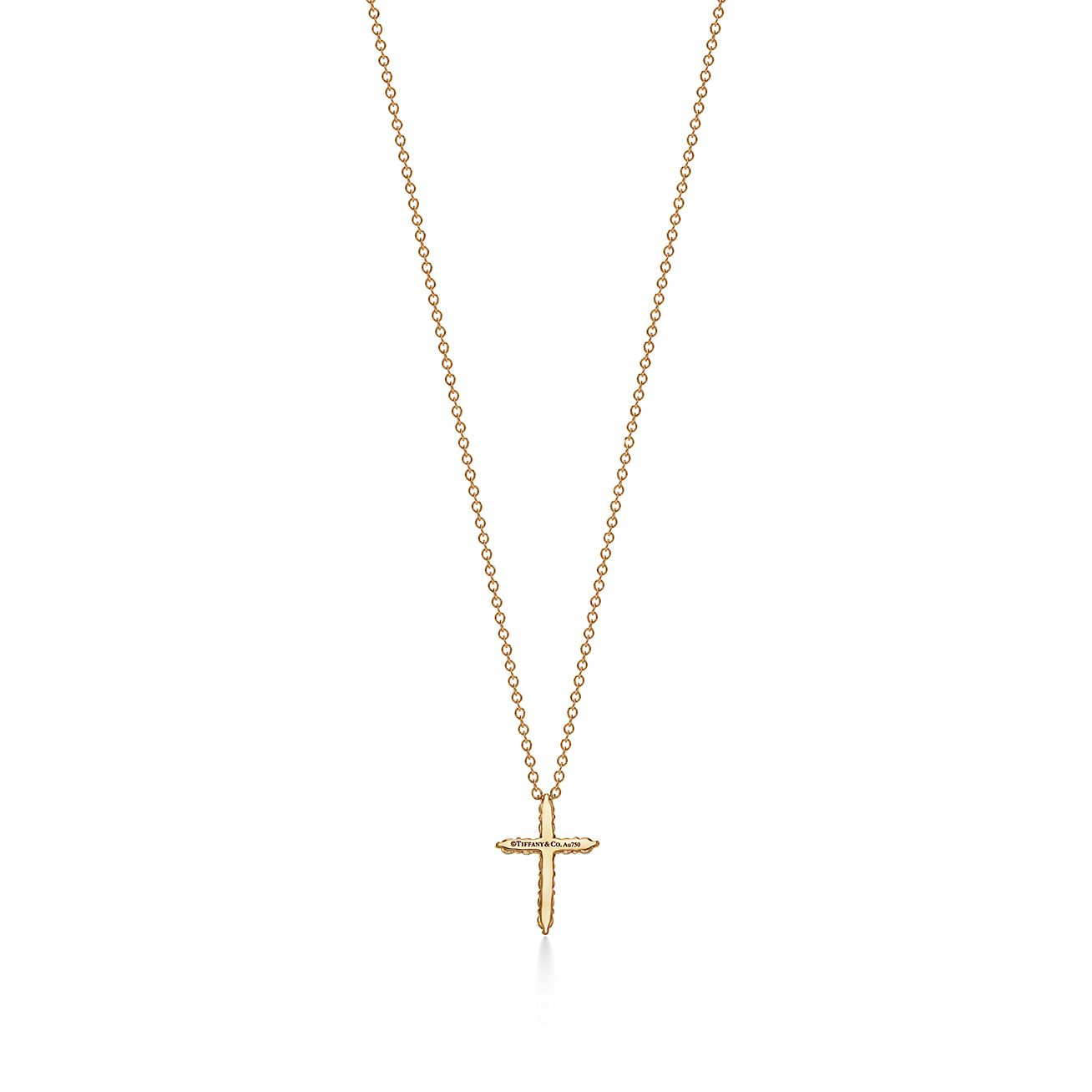 クロス ペンダント（ミニ）ダイヤモンド 18K ゴールド | Tiffany & Co.