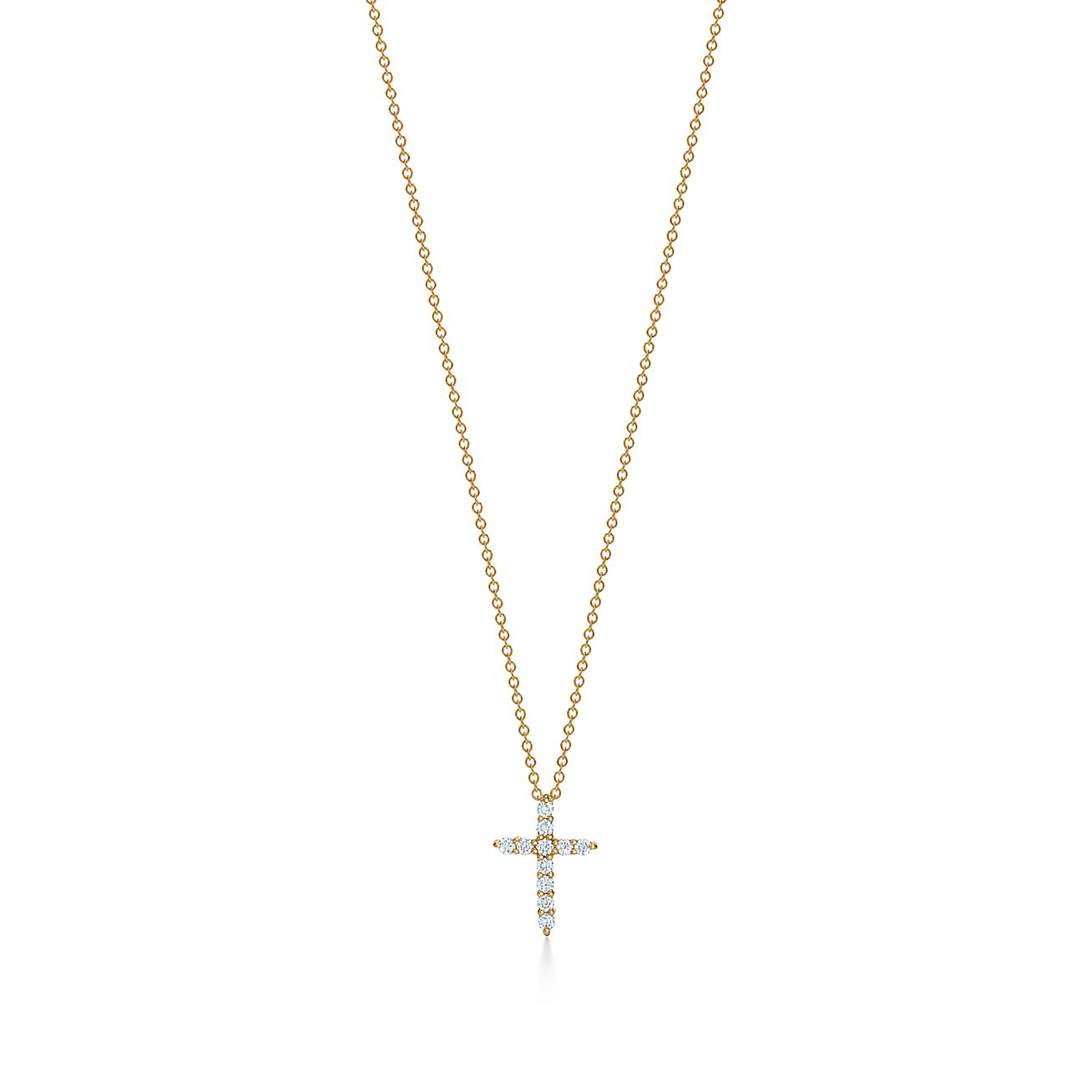 クロス ペンダント（ミニ）ダイヤモンド 18K ゴールド | Tiffany & Co.