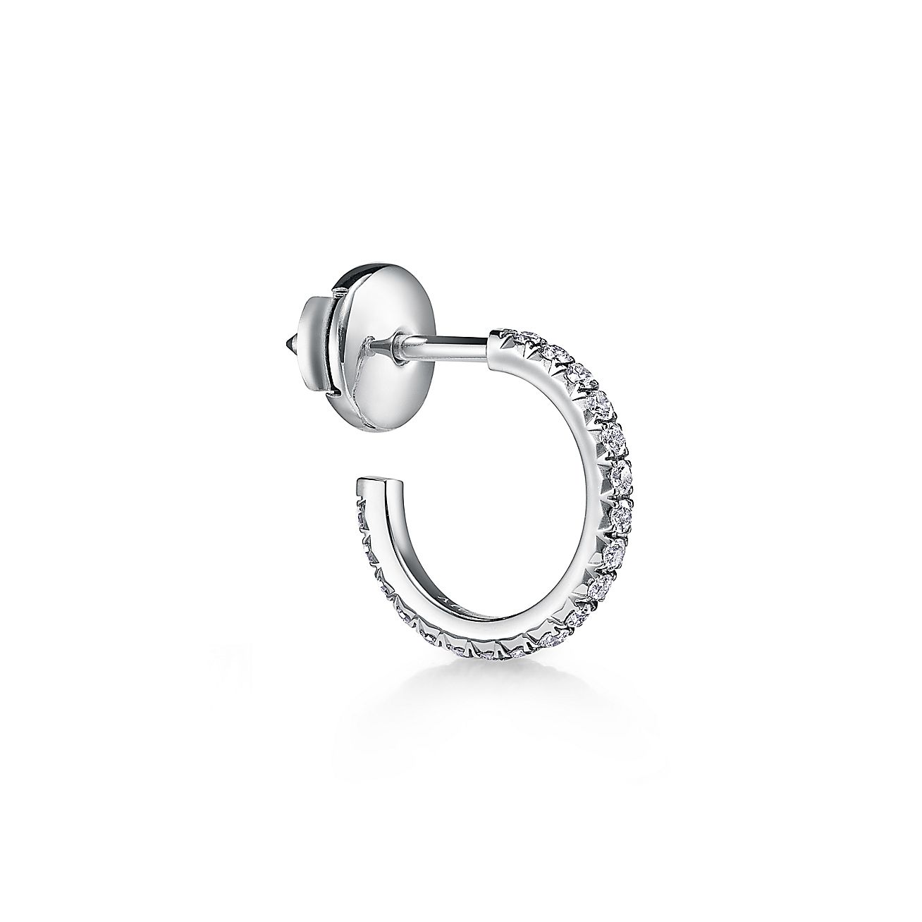 ティファニー メトロ フープ ピアス（スモール）ダイヤモンド 18K 
