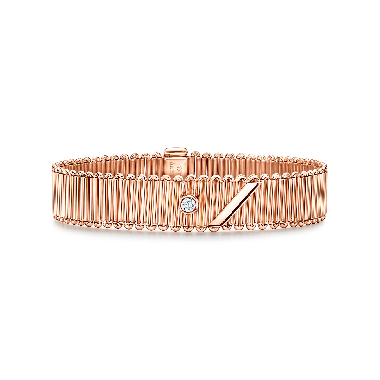 銀座本店 オンライン限定 ティファニー リボン ラップ ブレスレット ミディアム ダイヤモンド ローズゴールド Tiffany Co