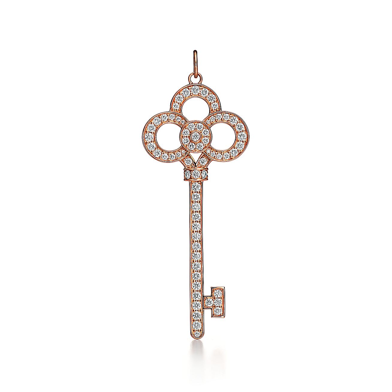 ティファニー キー クラウン キー パヴェ ダイヤモンド 18K ローズ 