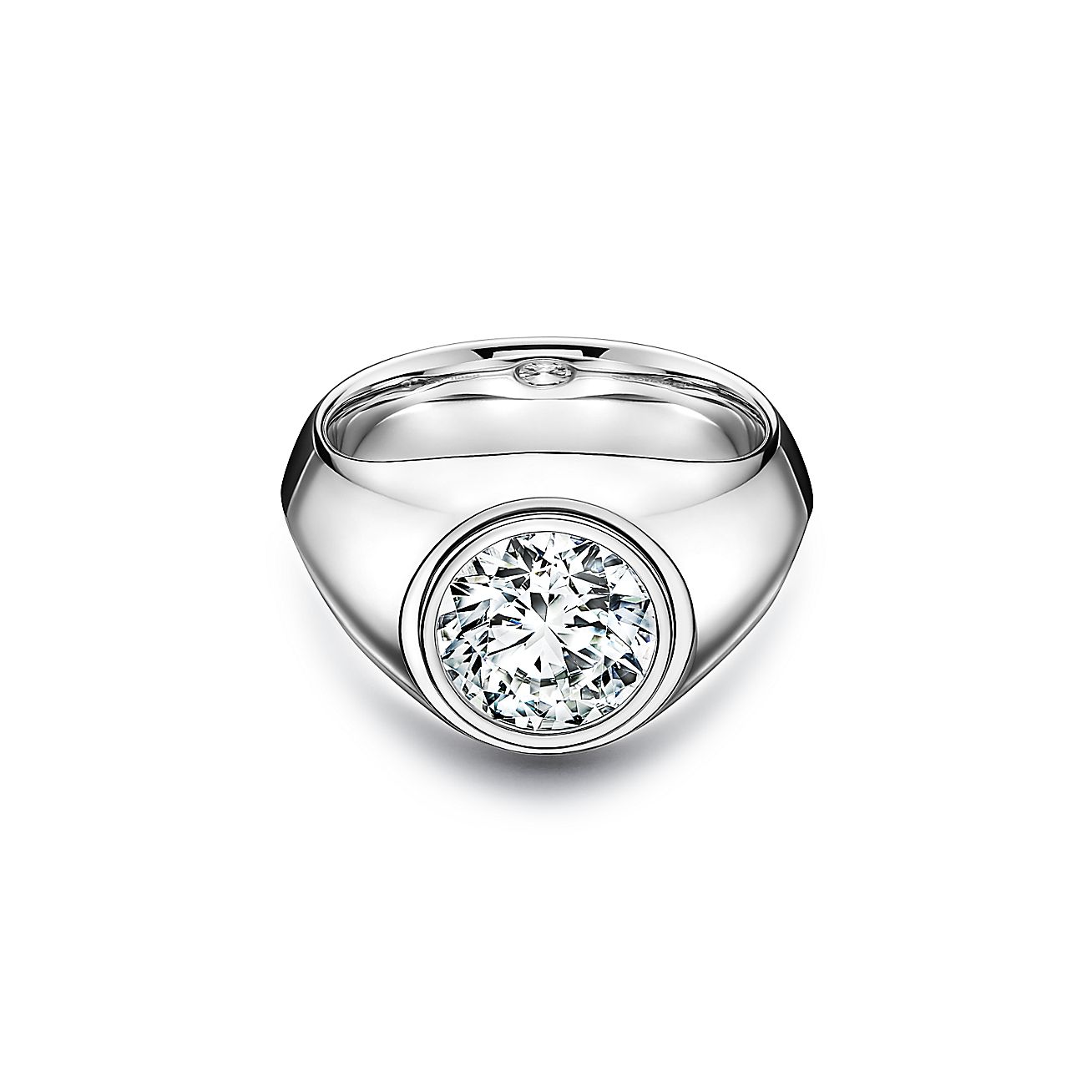 チャールズ ティファニー セッティング メンズ エンゲージメント リング ダイヤモンド プラチナ Tiffany Co