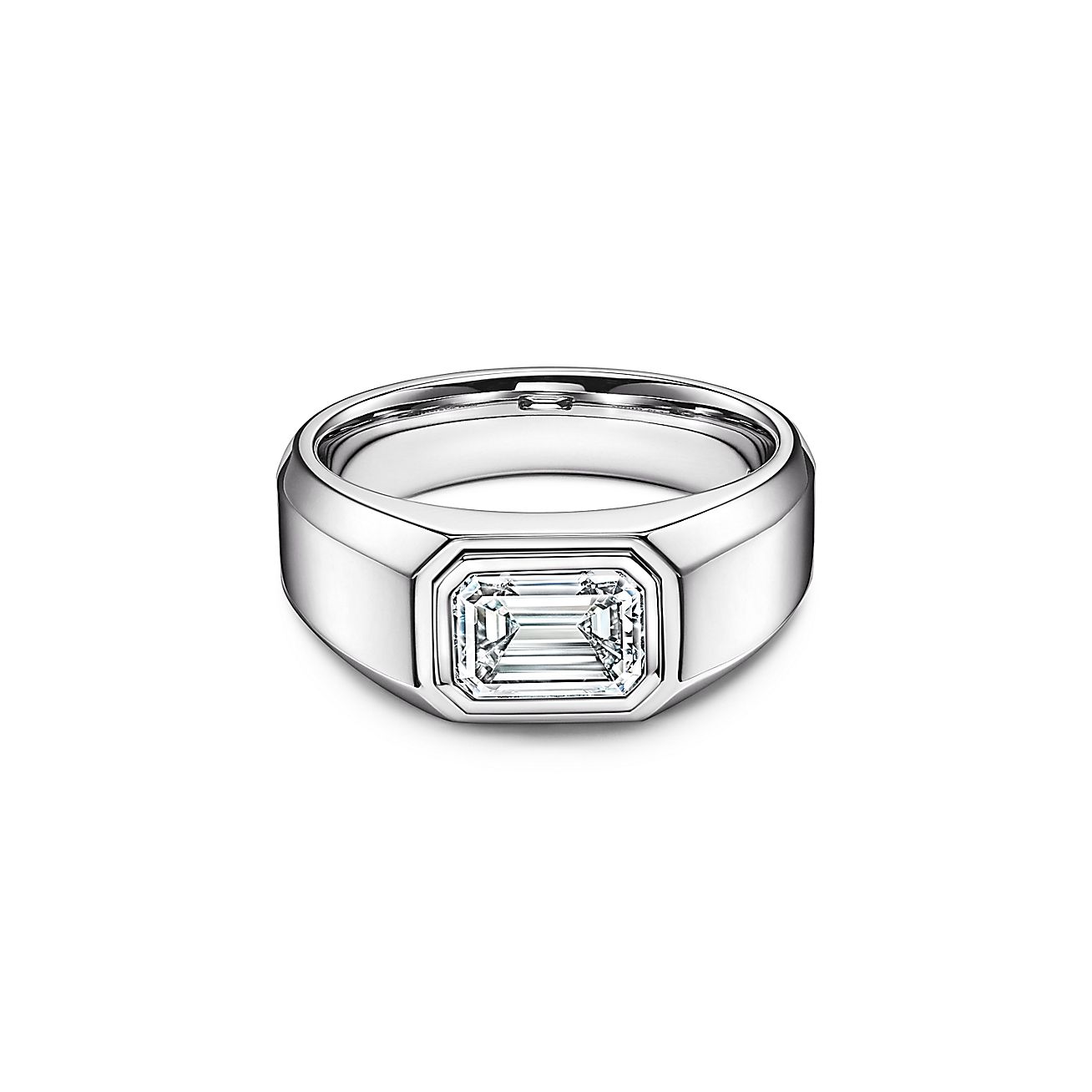 チャールズ ティファニー セッティング メンズ エンゲージメント リング ダイヤモンド プラチナ Tiffany Co