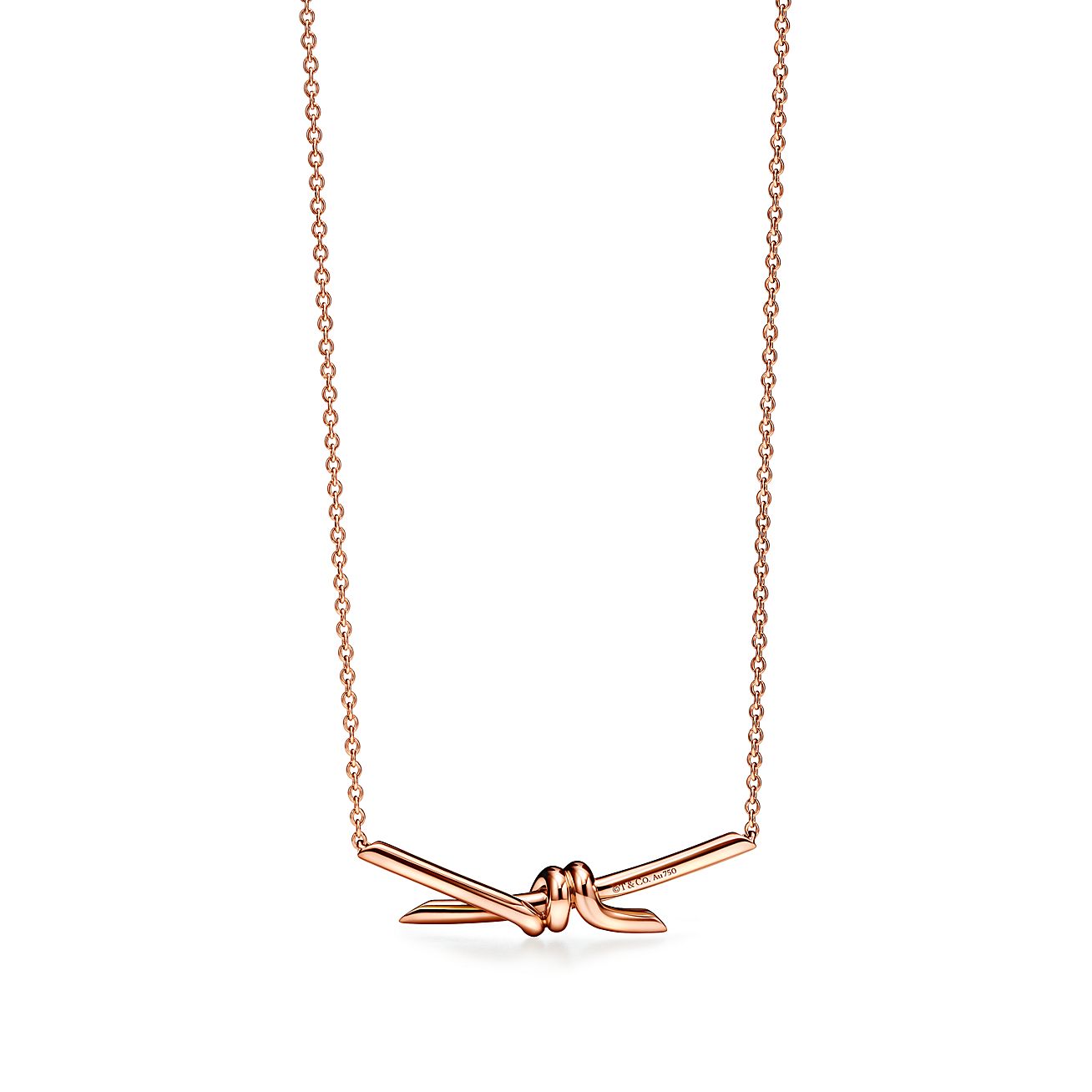 ティファニー ノット ペンダント ローズゴールド | Tiffany & Co.
