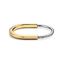 Tiffany & Co. バングル イエローゴールド ＆ ホワイトゴールドにハーフ パヴェ ダイヤモンドをセッティング