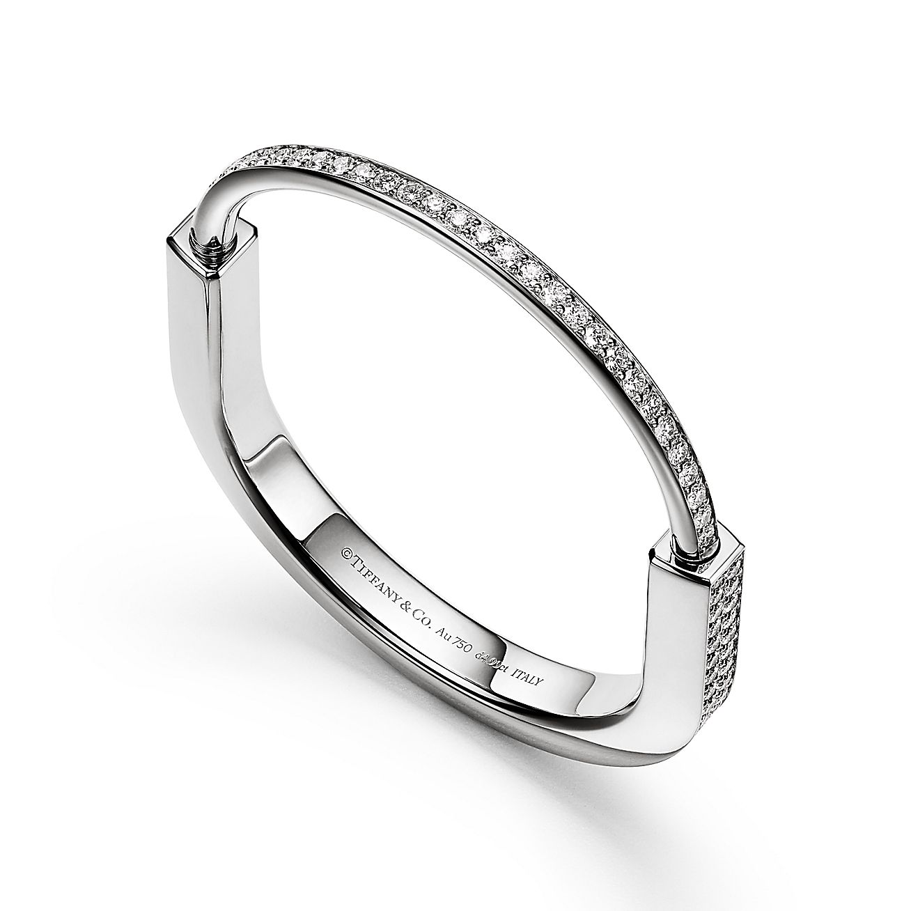 ティファニー ロック バングル フル パヴェ ダイヤモンド ホワイト  