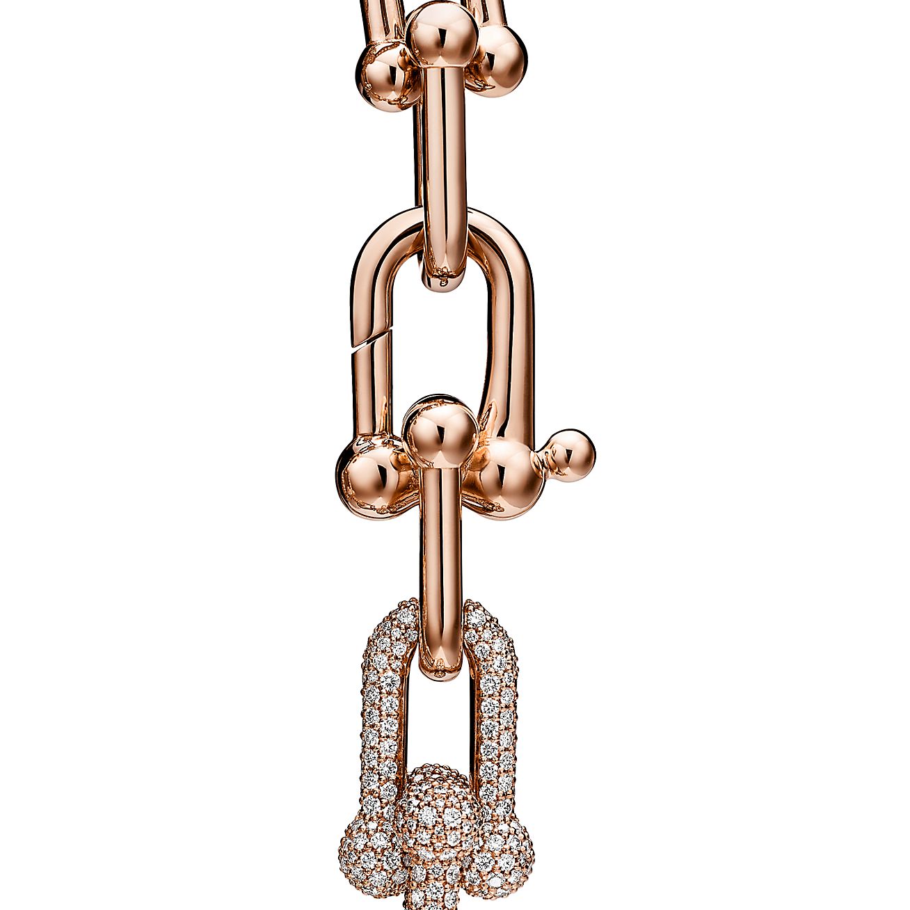 ティファニー ハードウェア ラージ リンク ブレスレット パヴェ