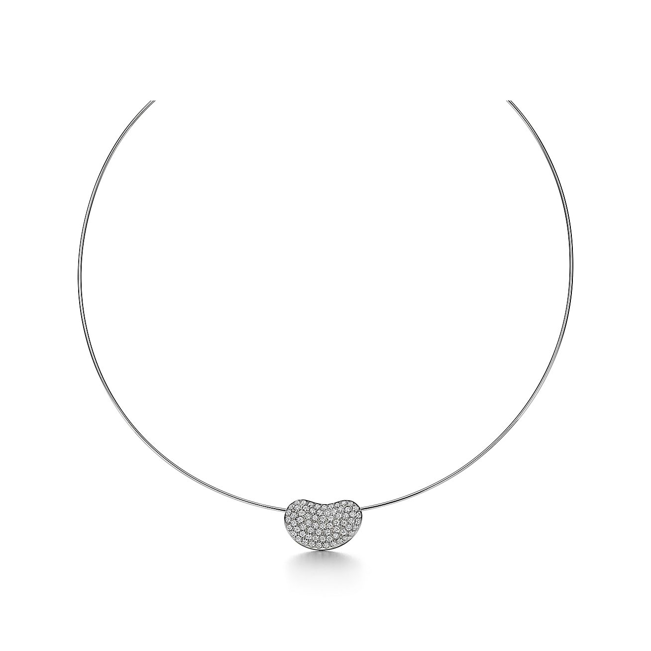 エルサ・ペレッティ™ ビーン デザイン ワイヤー ネックレス パヴェ