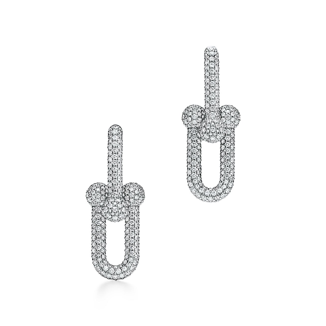 ティファニー ハードウェア リンク ピアス ダイヤモンド ホワイト