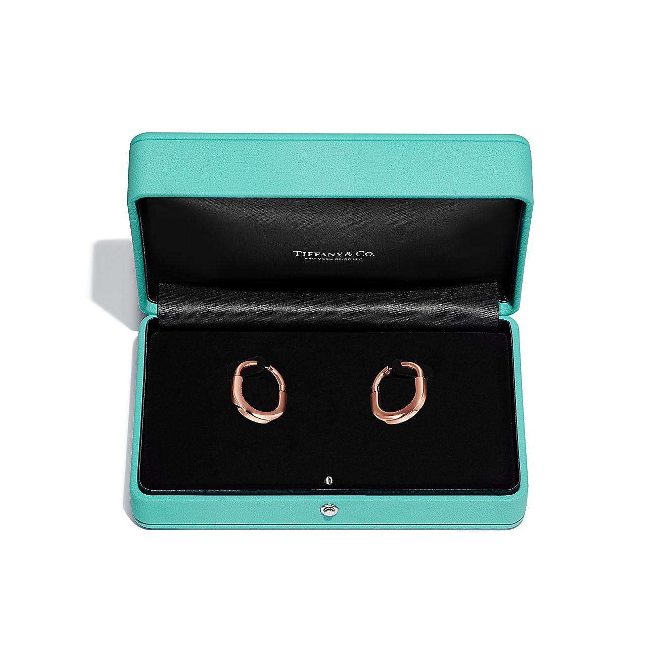 ティファニー ロック ピアス ローズゴールド（ミディアム） | Tiffany 