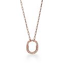Tiffany & Co. ペンダント ローズゴールドにパヴェ ダイヤモンドをセッティング（ミディアム）
