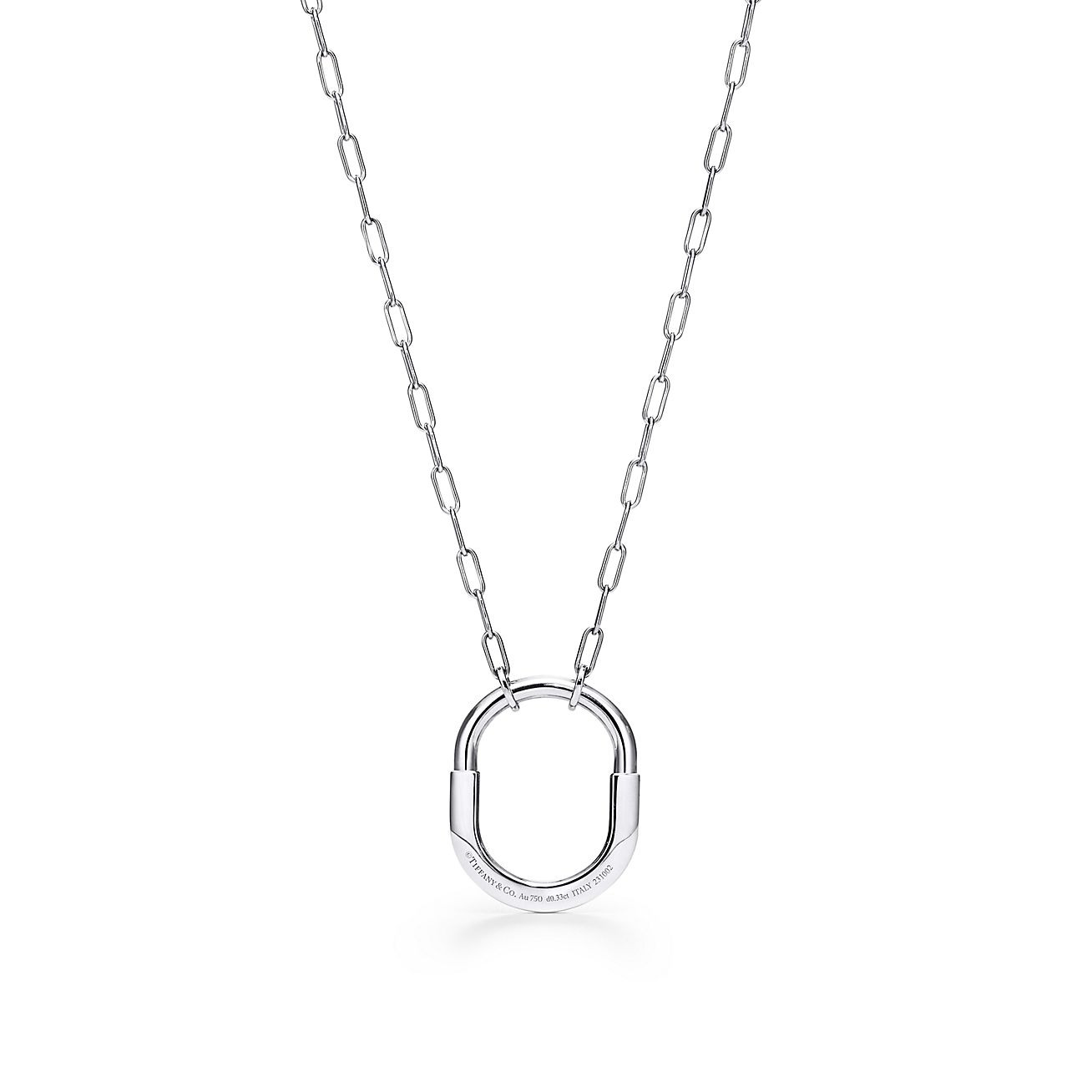 ティファニー ロック ペンダント ダイヤモンド ホワイトゴールド  