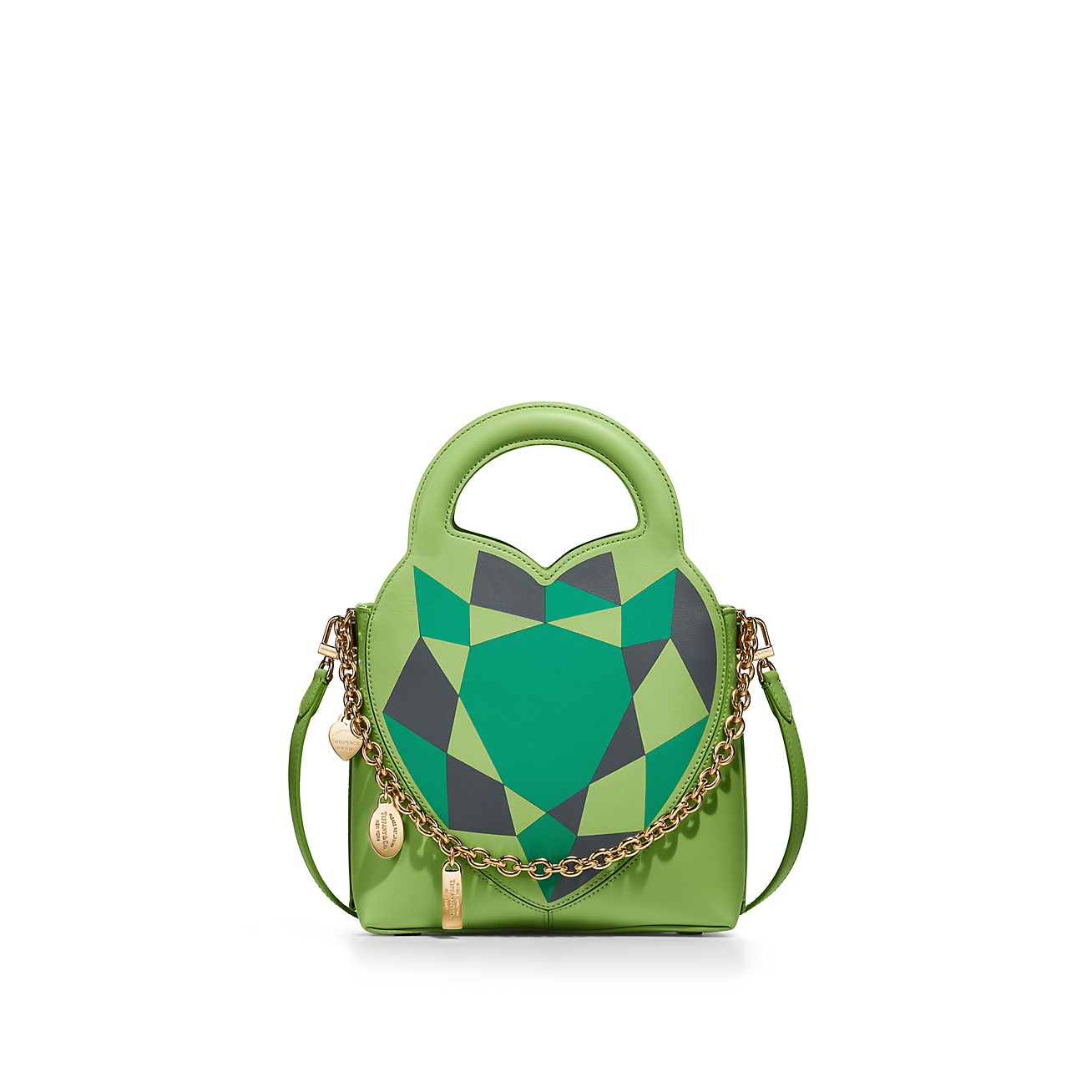 オフィス【保存袋と箱付】Tiffany グリーン 緑 ゴールドチェーンバッグ 春