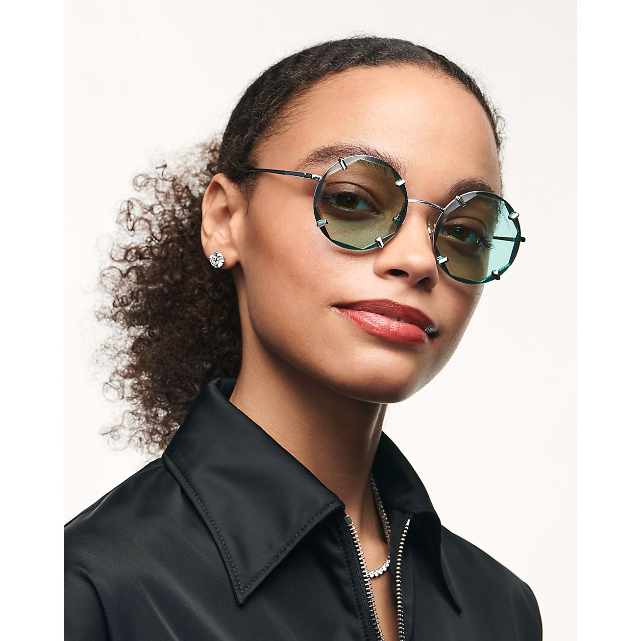 ティファニー サングラス シルバーカラー メタル ティファニー ブルー  