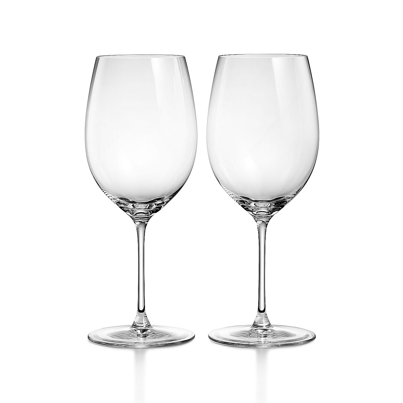 Tiffany Home Essentials Red Wine Glasses in Crystal Glass, Set of Two