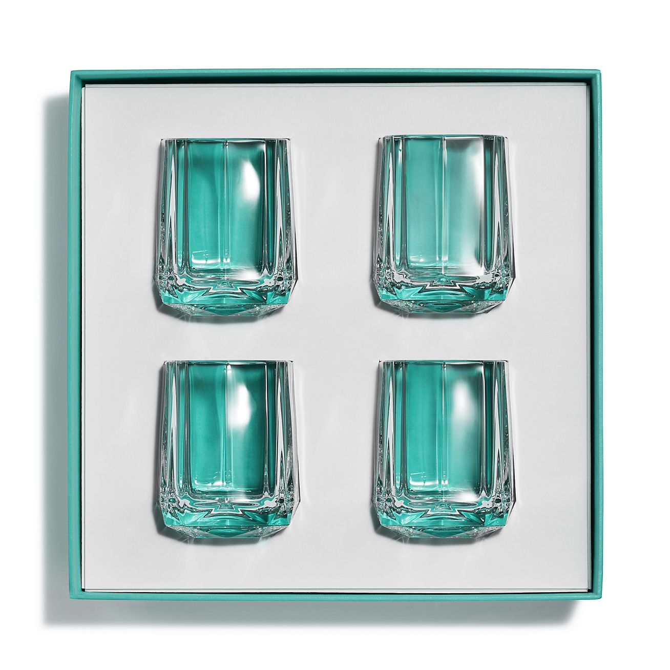 ティファニー ファセット ショットグラス 4個セット、クリスタルガラス | Tiffany & Co.