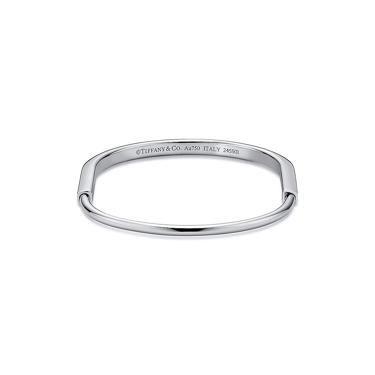 ティファニー ロック ナロー バングル ホワイトゴールド | Tiffany & Co
