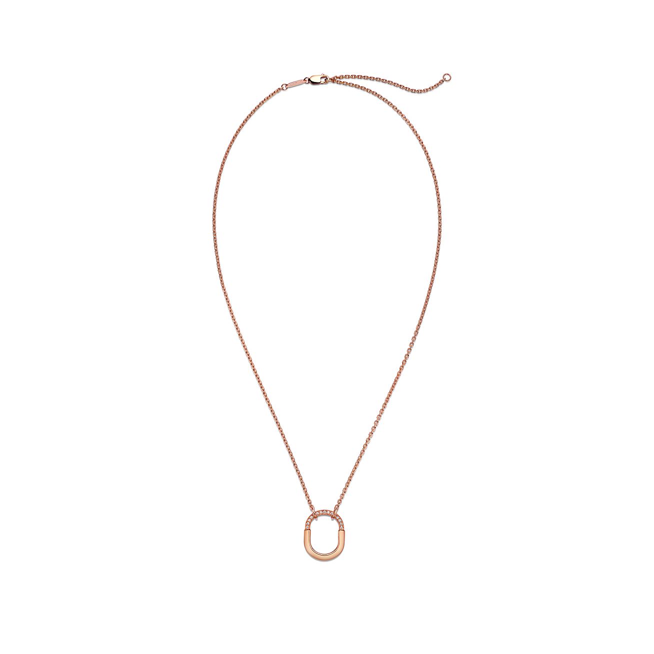 ティファニー ロック ペンダント ダイヤモンド ローズゴールド