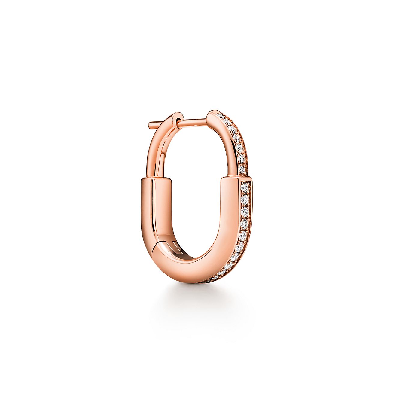 ティファニー ロック ピアス パヴェ ダイヤモンド ローズゴールド