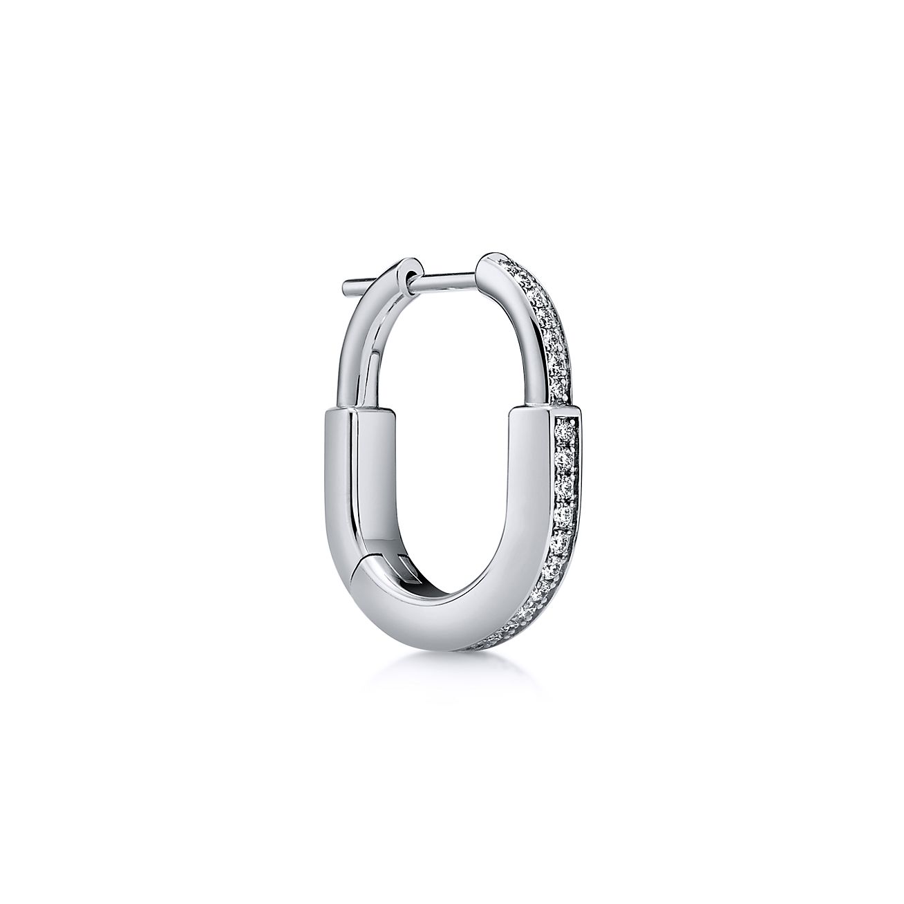 【新品未使用】Tiffany ロック　スモールピアス　ホワイトゴールド ティファニー ロック ピアス イエローゴールド（スモール