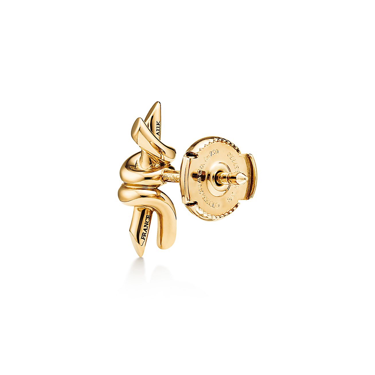 ティファニー ノット ピアス イエローゴールド（スモール） | Tiffany 
