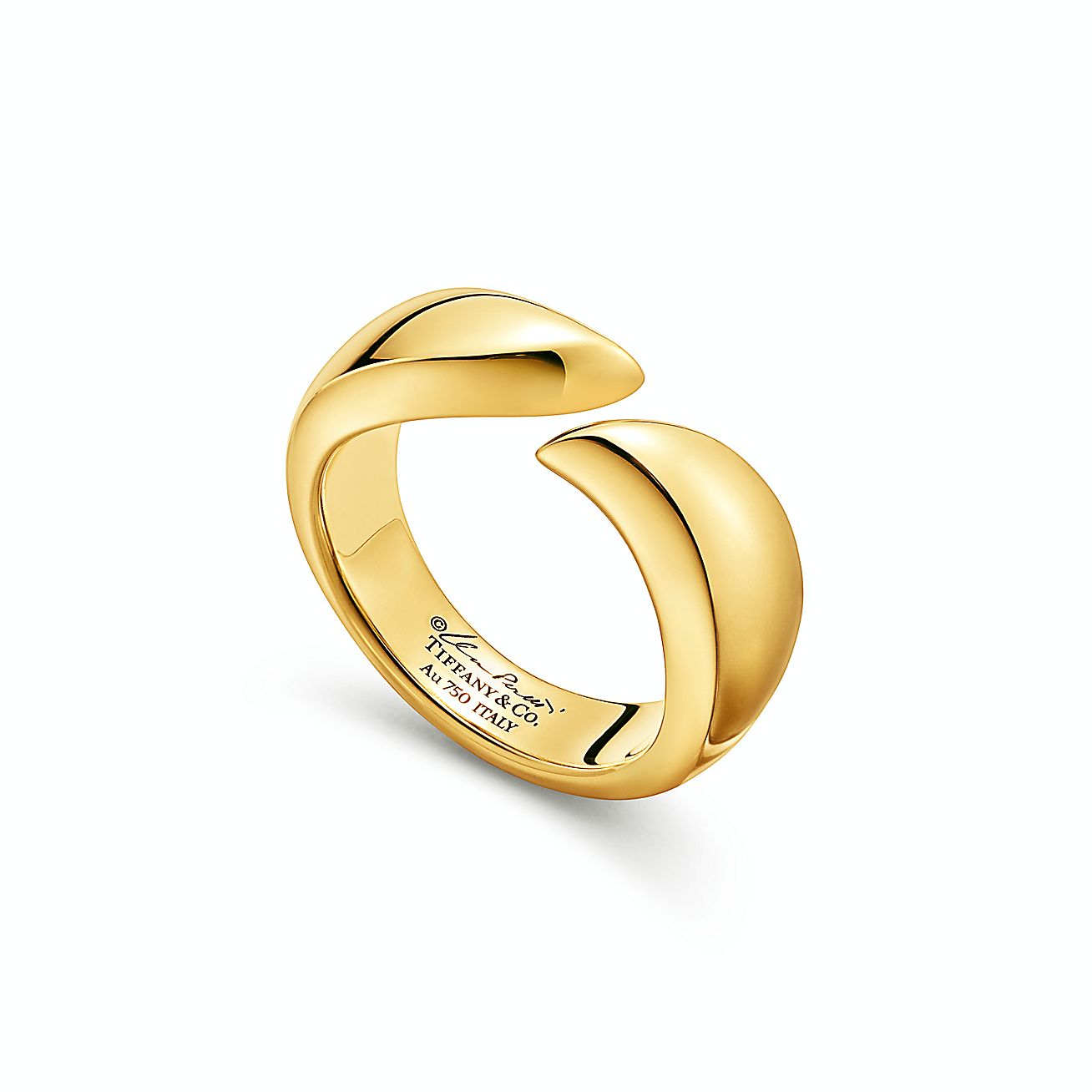 エルサ・ペレッティ™ フェザー リング イエローゴールド | Tiffany & Co