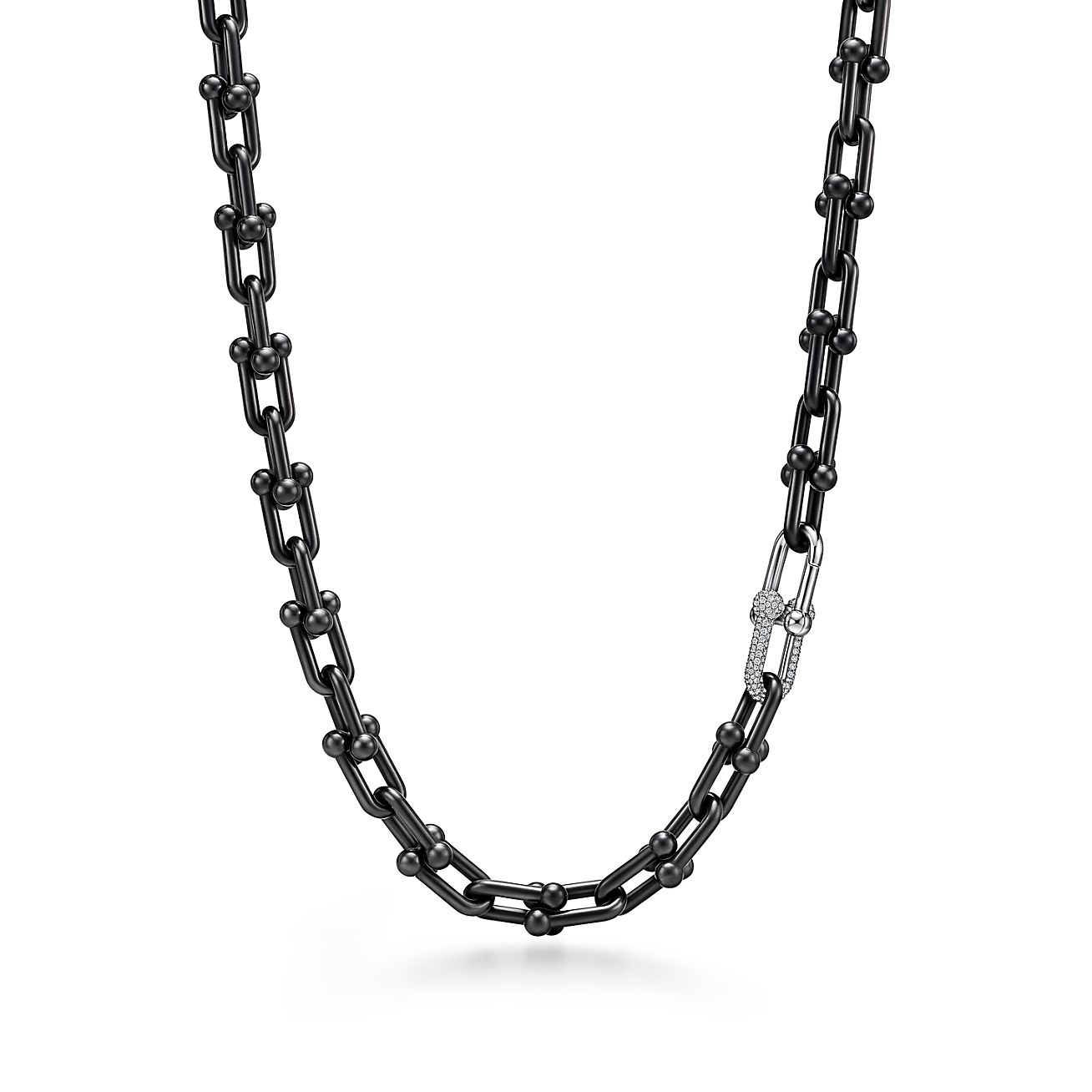 ティファニー ハードウェア リンク ネックレス ダイヤモンド チタン