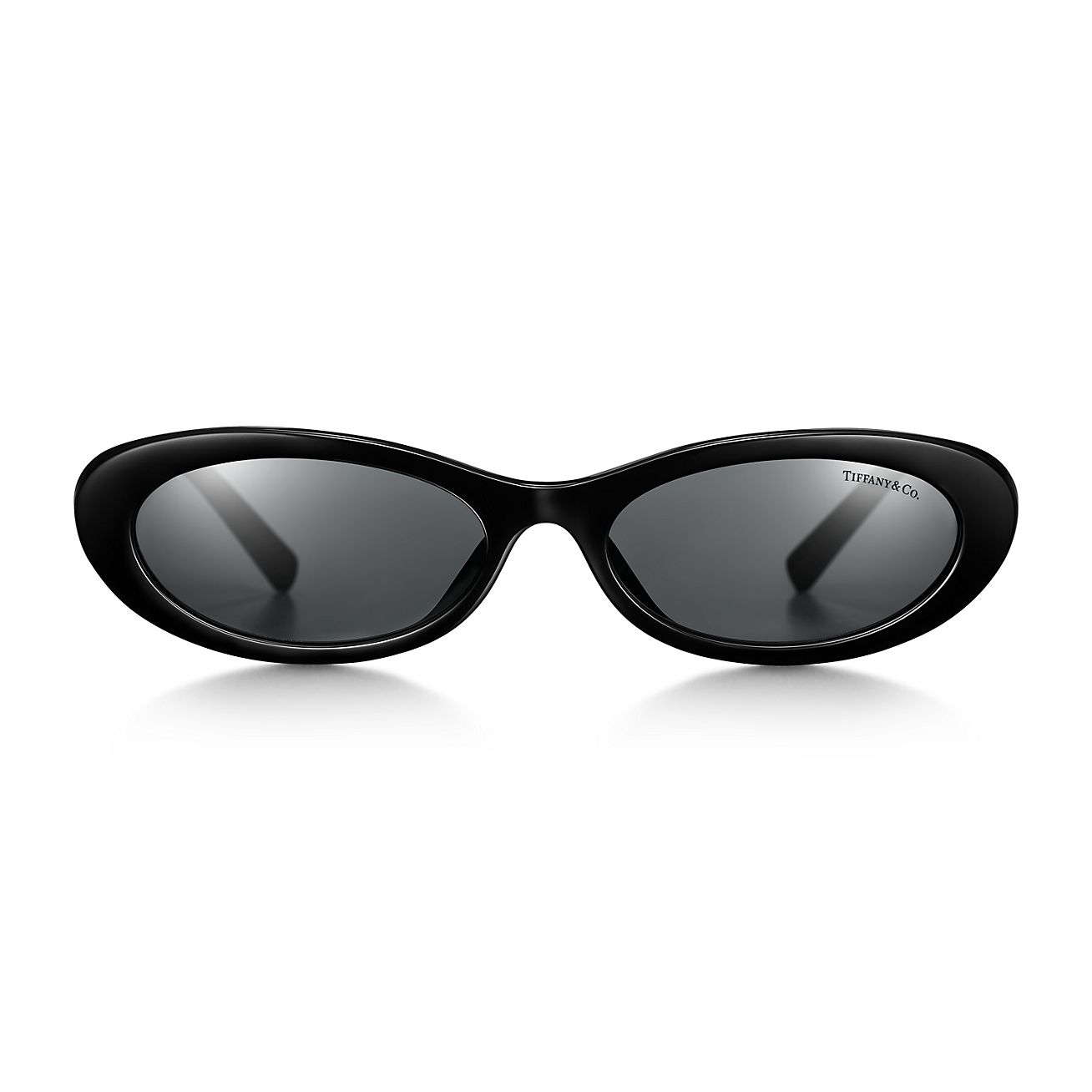 ティファニー サングラス ブラック アセテート ダーク グレー レンズ