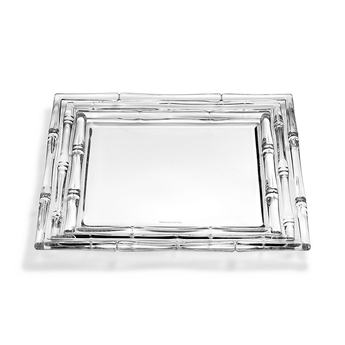 バンブー スクエア プラター クリスタルガラス | Tiffany & Co.