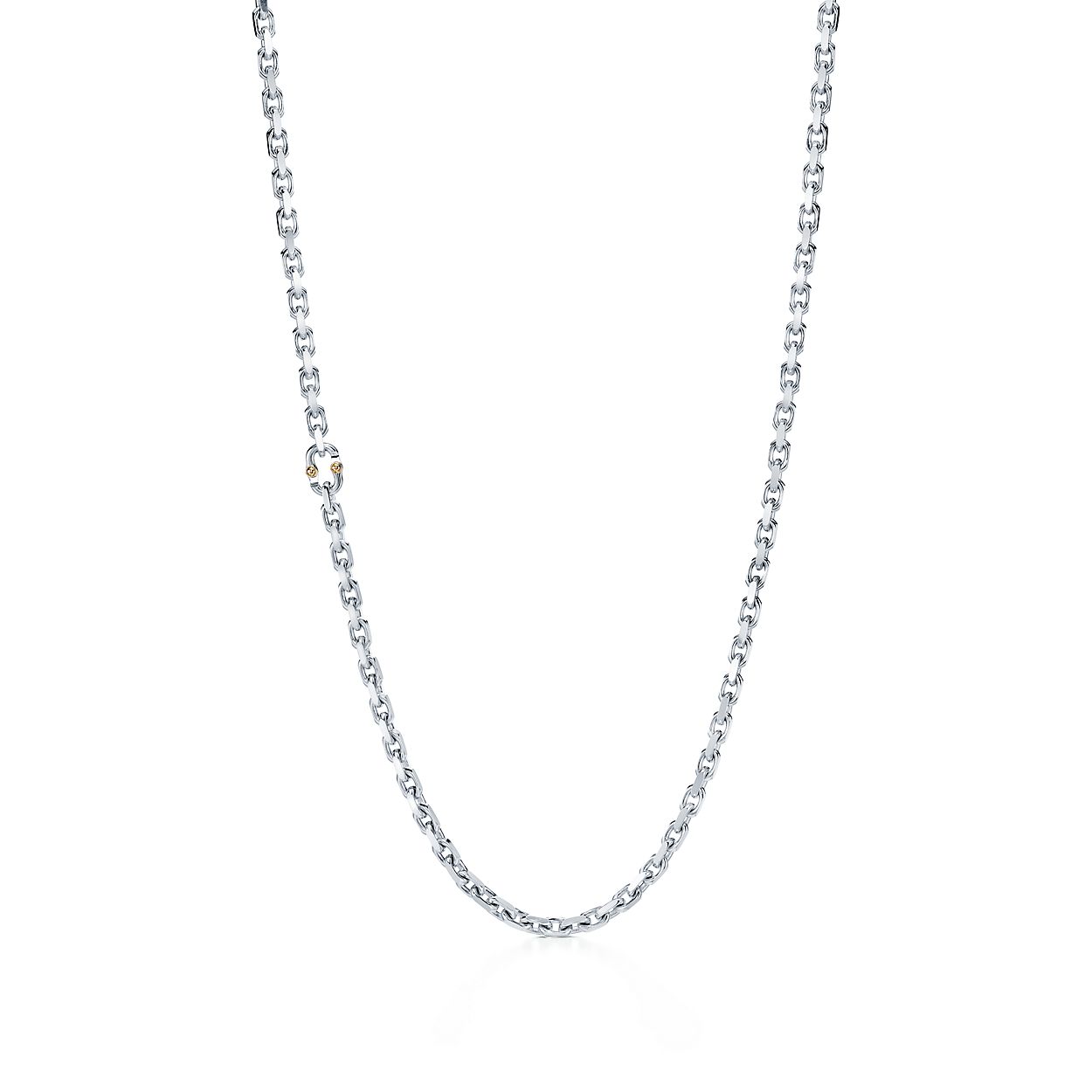 ティファニー 17 メイカーズ チェーン ネックレス スターリングシルバー 18k ゴールド Tiffany Co ティファニー 17 メイカーズ チェーン ネックレス スターリングシルバー 18k ゴールド Tiffany Co