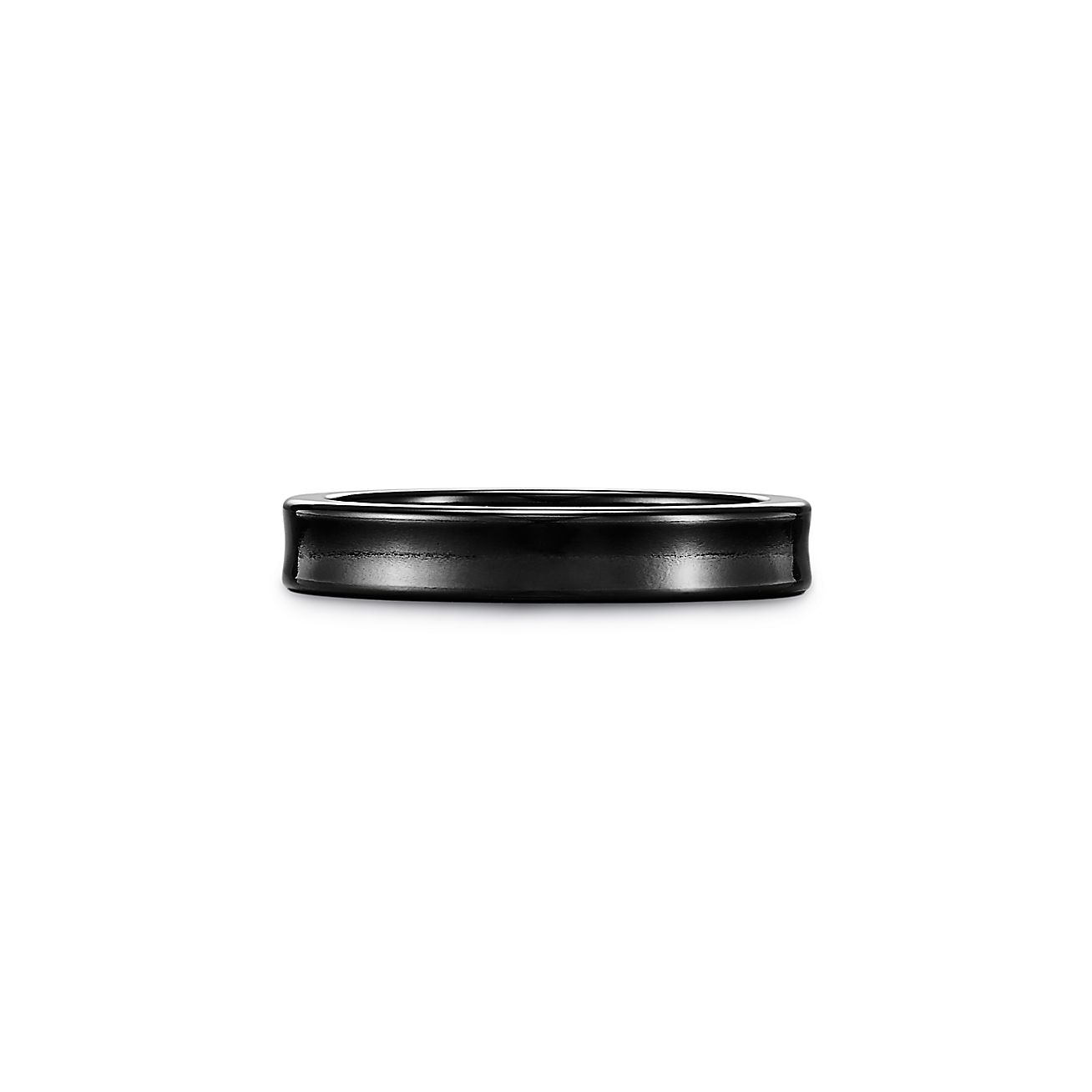 ティファニー 17 ナロー リング ミッドナイト ブラック チタン 4mm Tiffany Co
