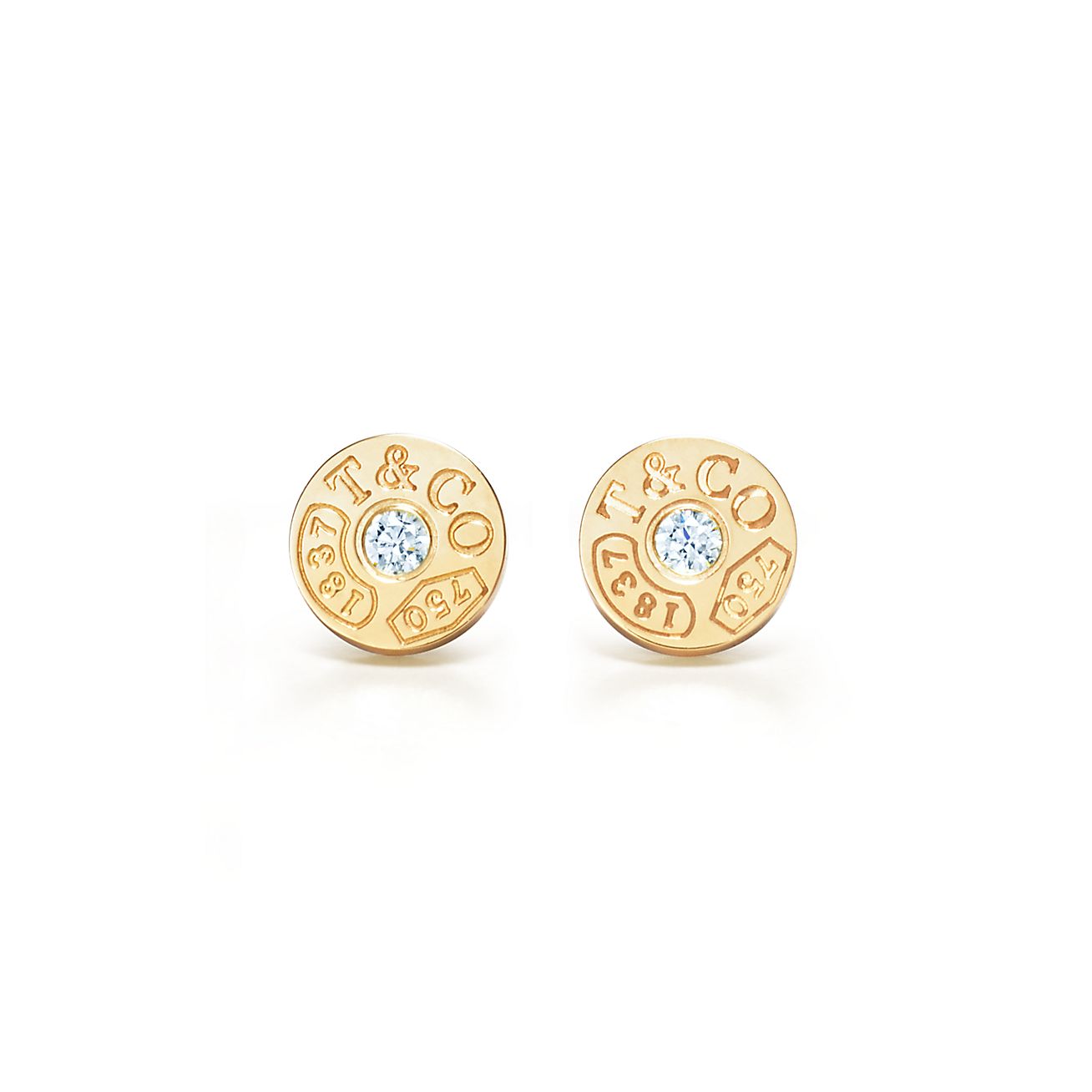 ティファニー 17 サークル ピアス ダイヤモンド 18kゴールド Tiffany Co