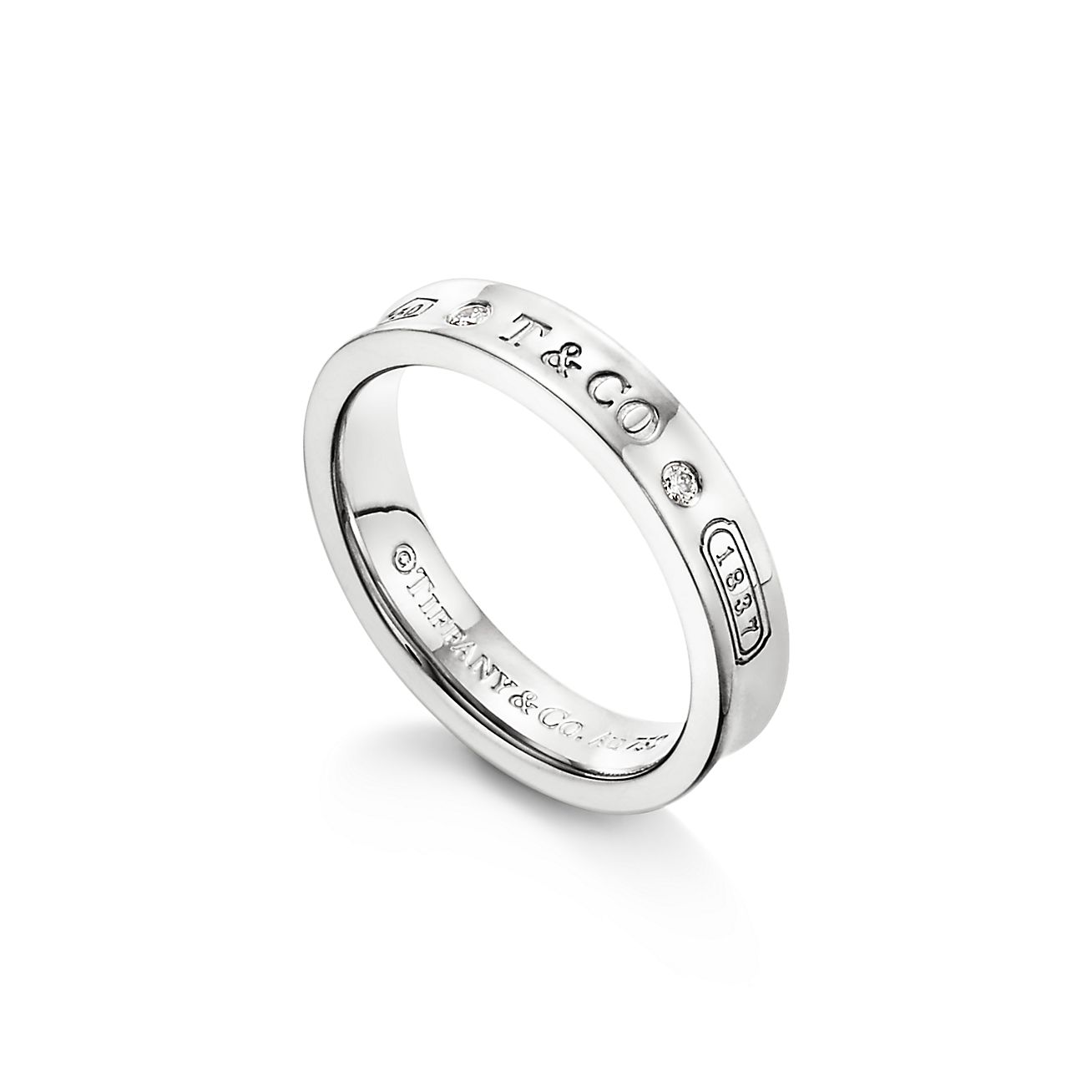 ティファニー 1837™ リング ダイヤモンド ホワイトゴールド（ナロー  