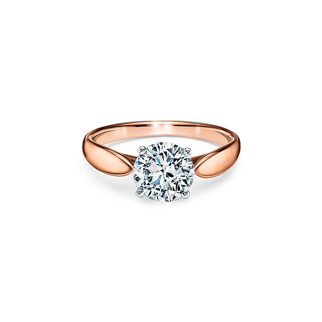 18K 로즈 골드 소재의 티파니 하모니® 웨딩 링 균형과 우아함을 자랑하는 완벽한 링입니다. Tiffany & Co.