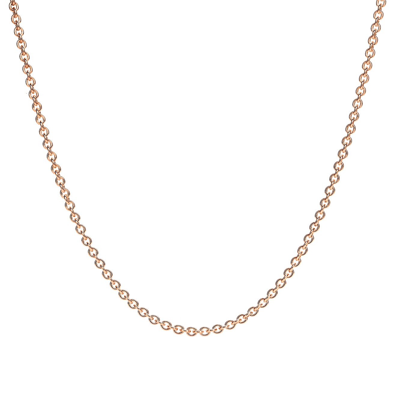 chain in 18k rose gold 18 long tiffany co