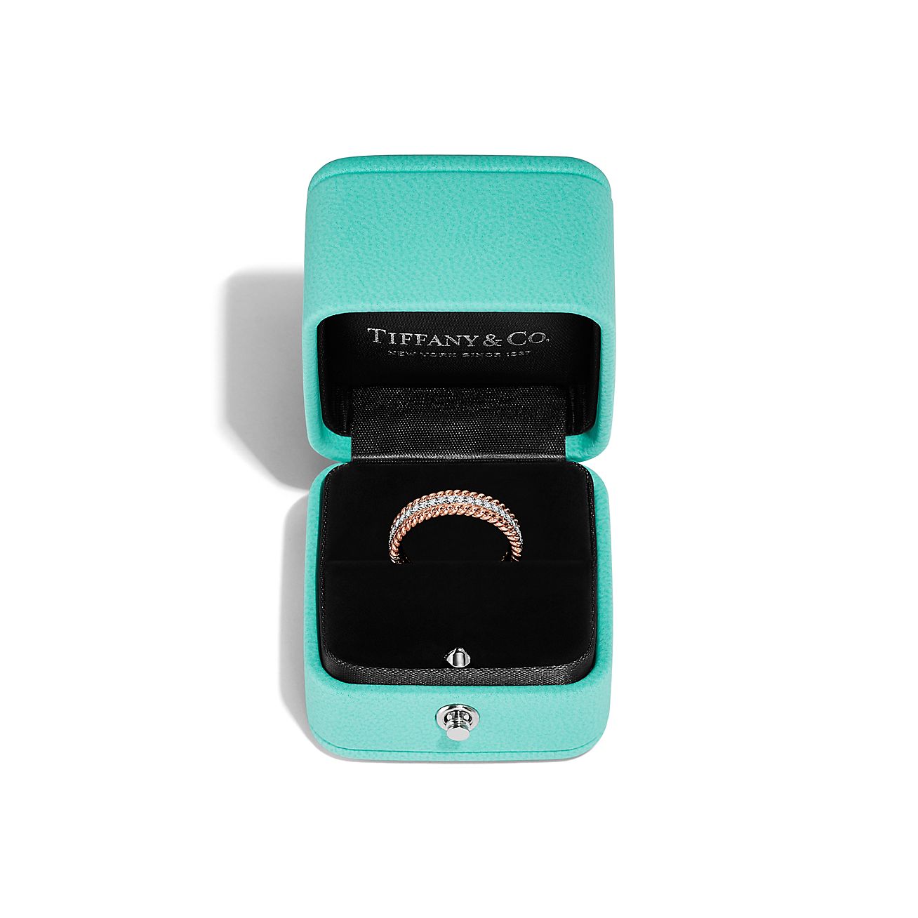 ティファニー ロープ 2ロウ リング ダイヤモンド ローズゴールド