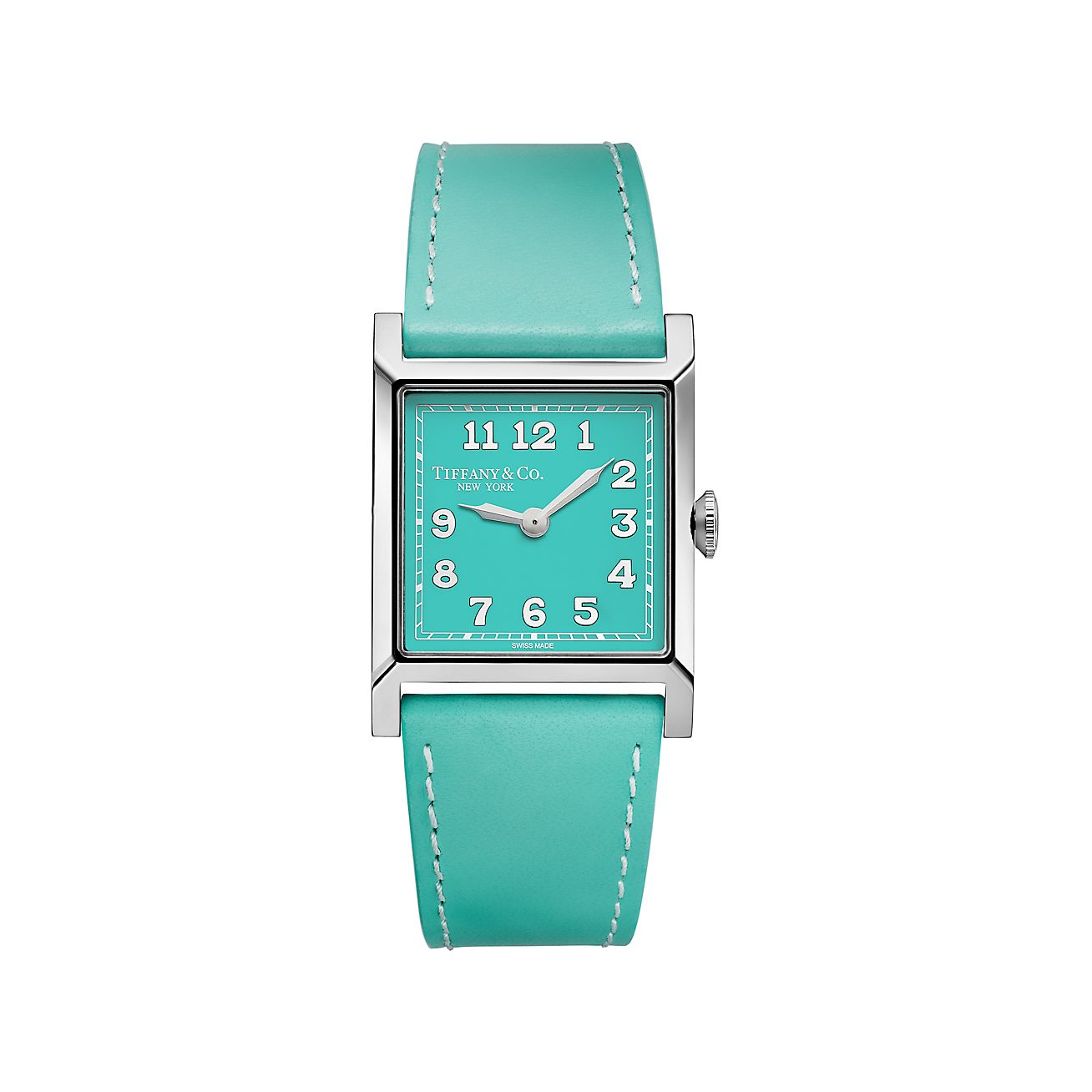 ユニオン スクエア 27MM ウォッチ スチール ティファニー ブルーの文字盤 | Tiffany & Co.