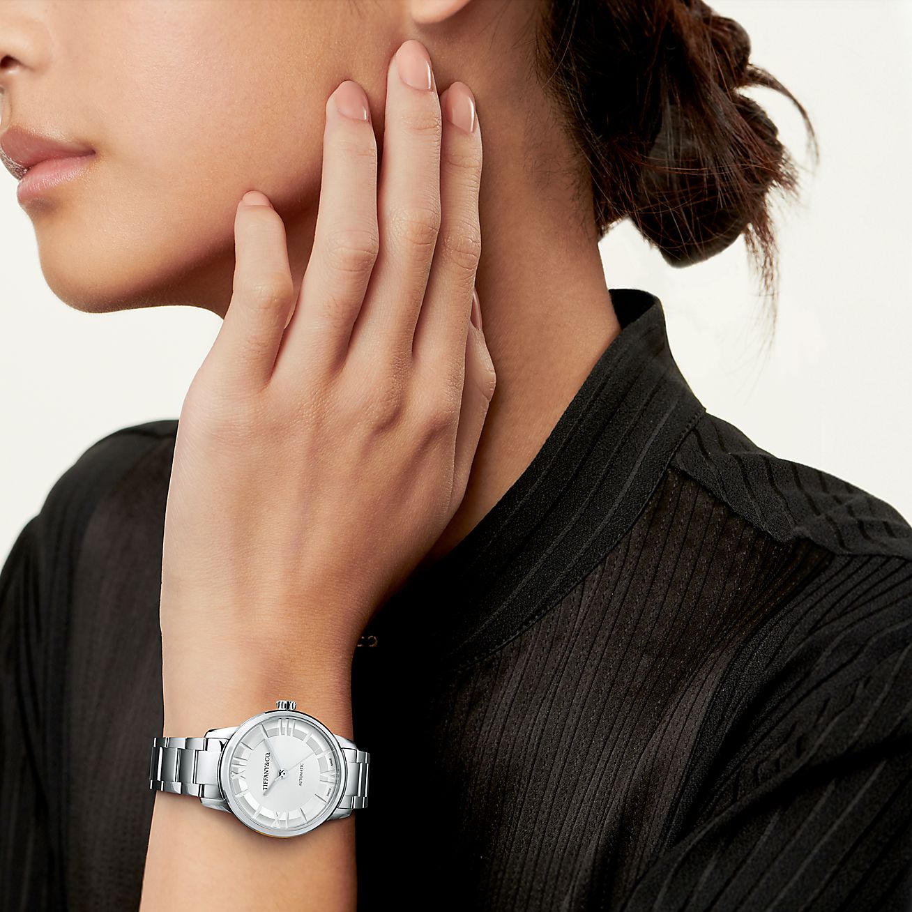 ティファニー アトラス 34MM 自動巻きウォッチ ステンレススチール 