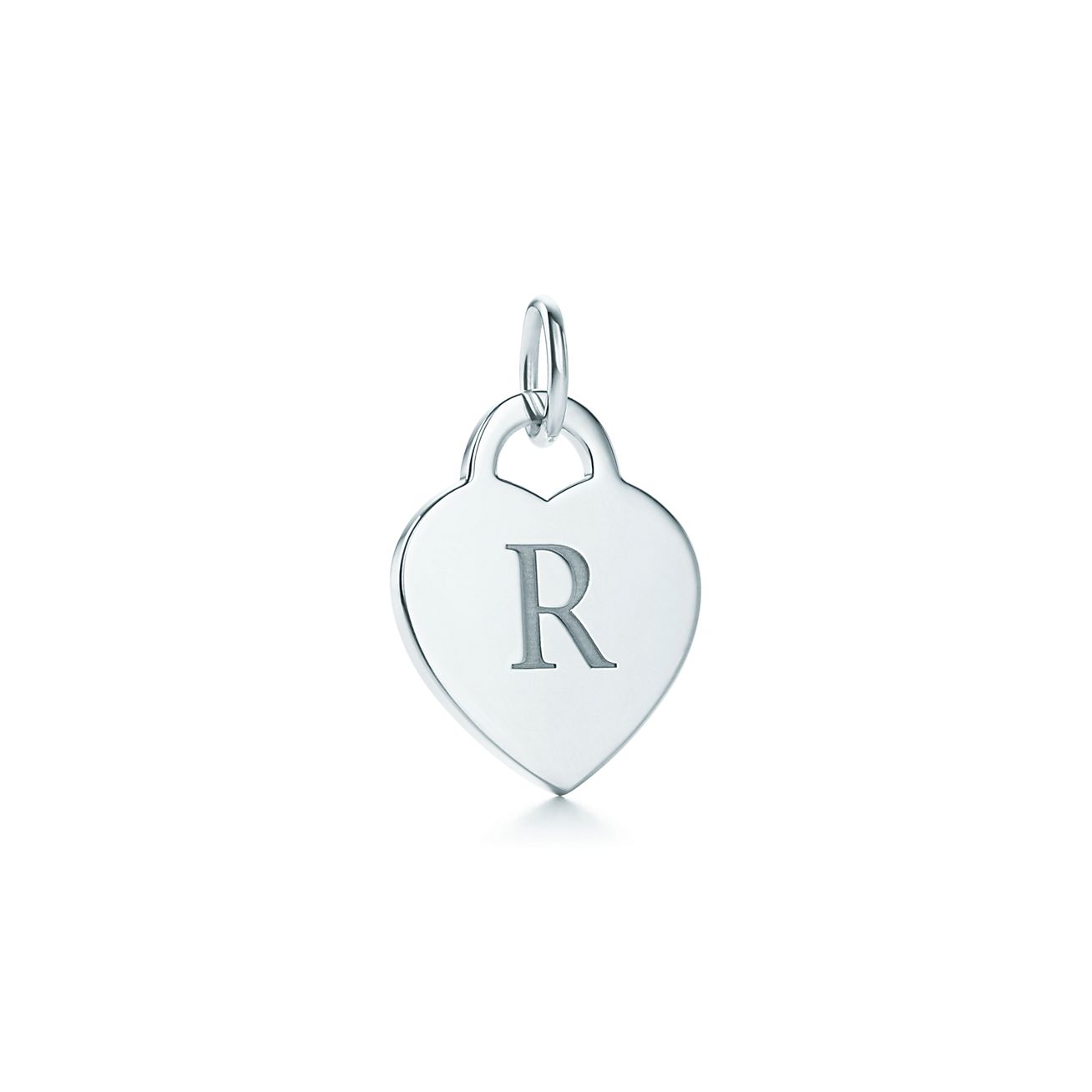 alphabet heart tag letter charm and chain