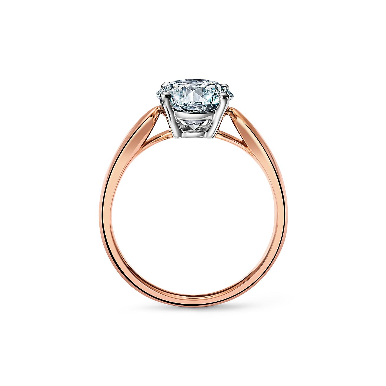 Anello di fidanzamento Tiffany Harmony in oro rosa Taglio Brillante