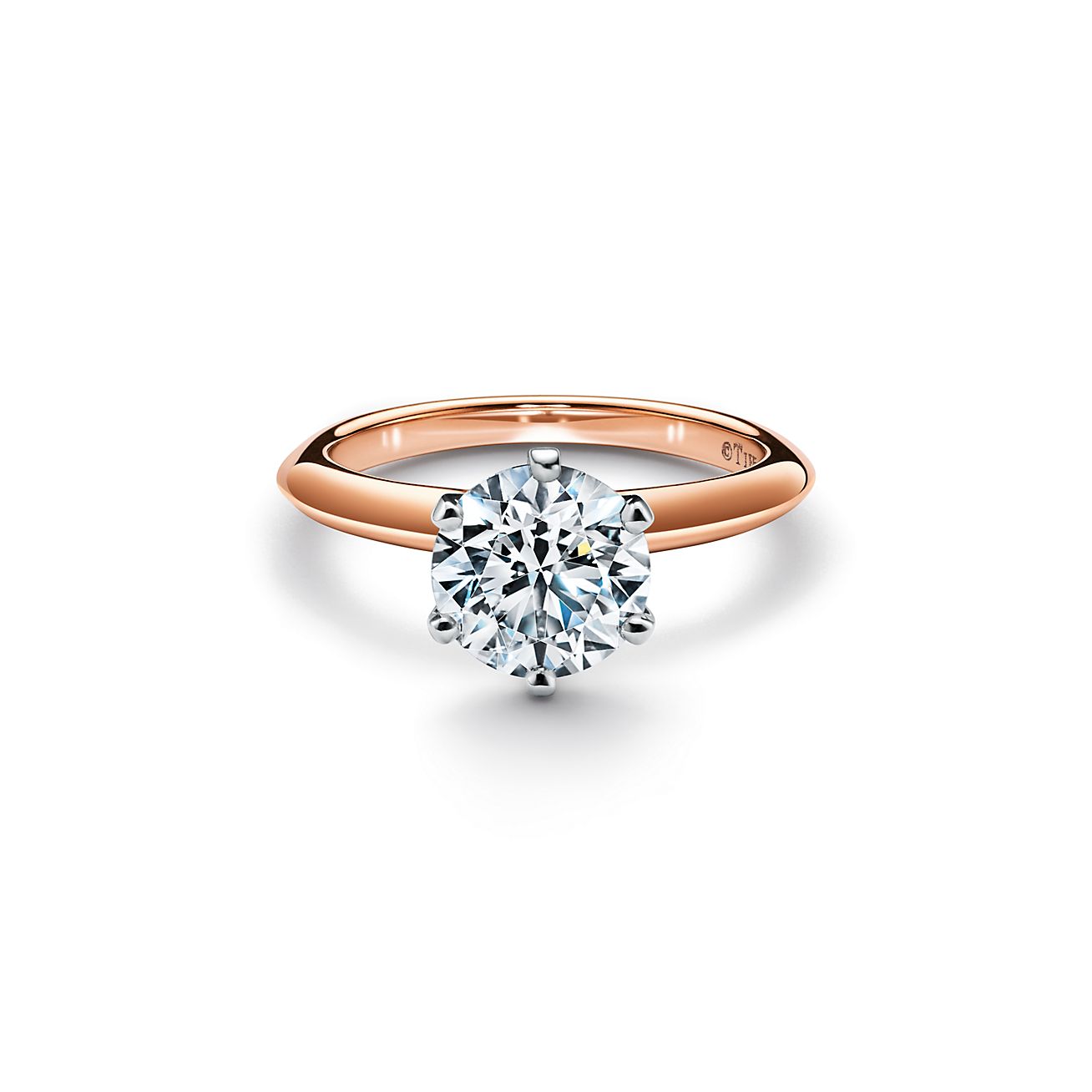 Anello di fidanzamento Tiffany® Setting in oro rosa