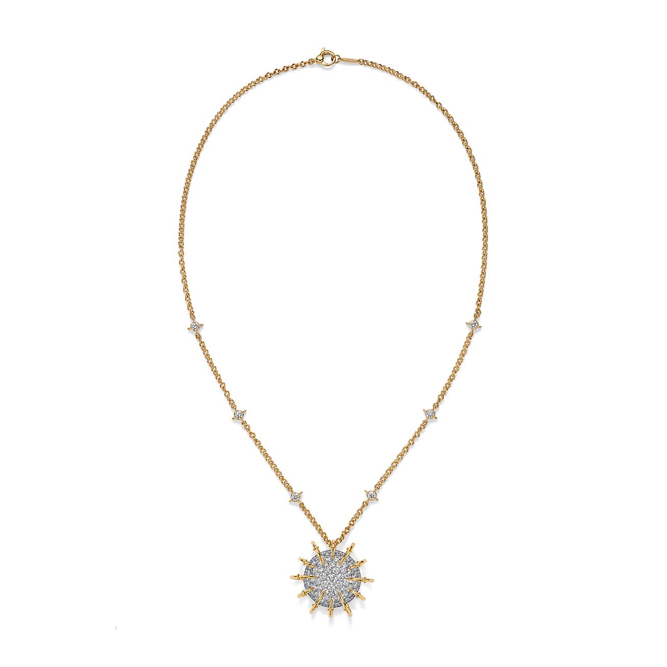Apollo by Tiffany Pendant in Gold and Platinum with Diamonds - Alternate shot 1