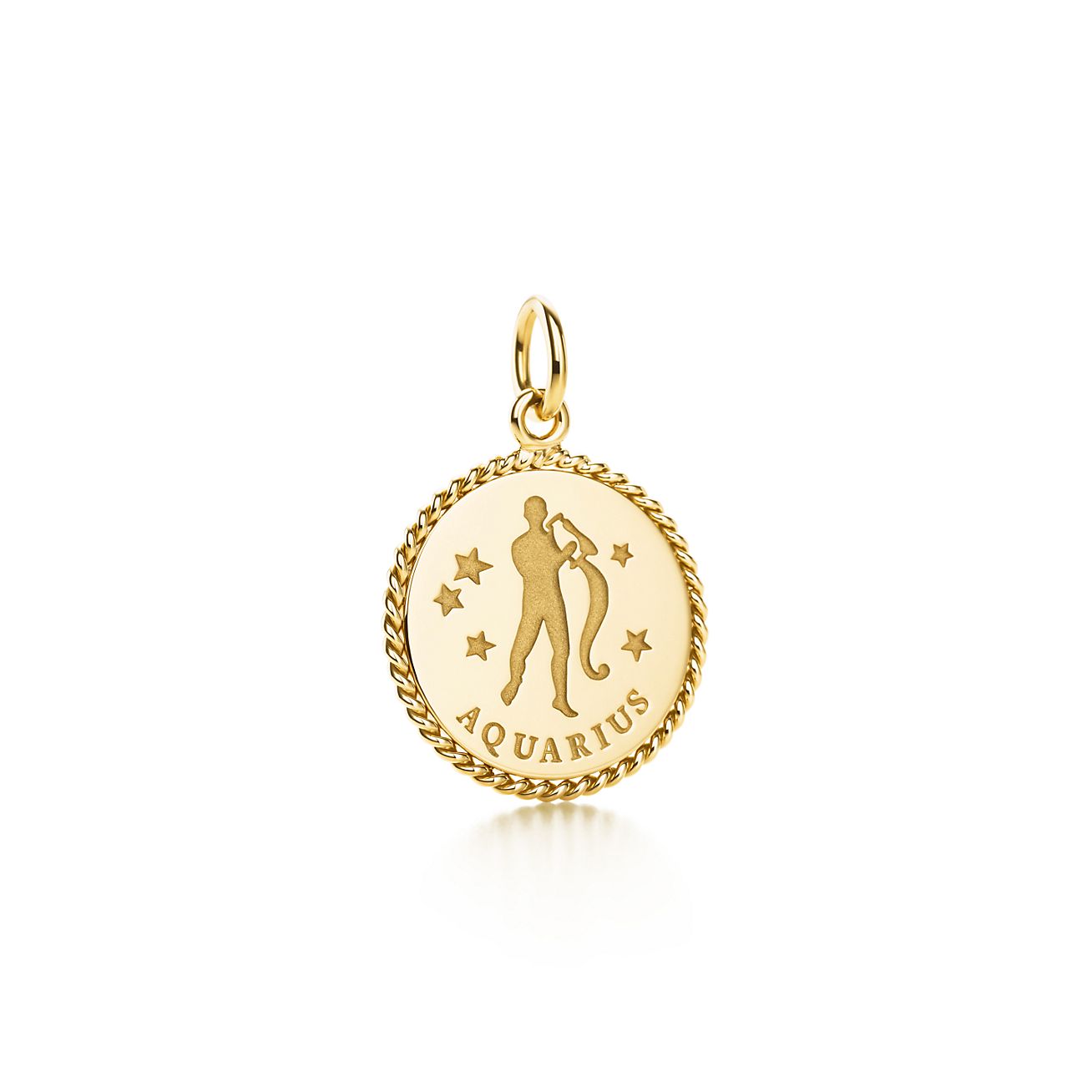 Aquarius charm in 18k gold. | Tiffany \u0026 Co.