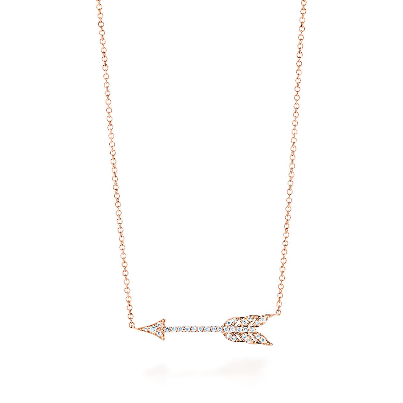 Arrow necklace in 18K rose gold 