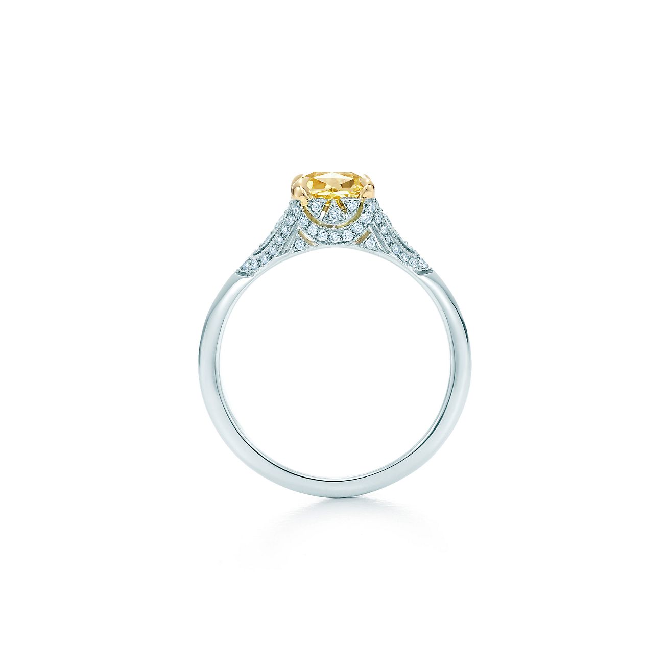 Art Deco ring in platinum and 18k gold 