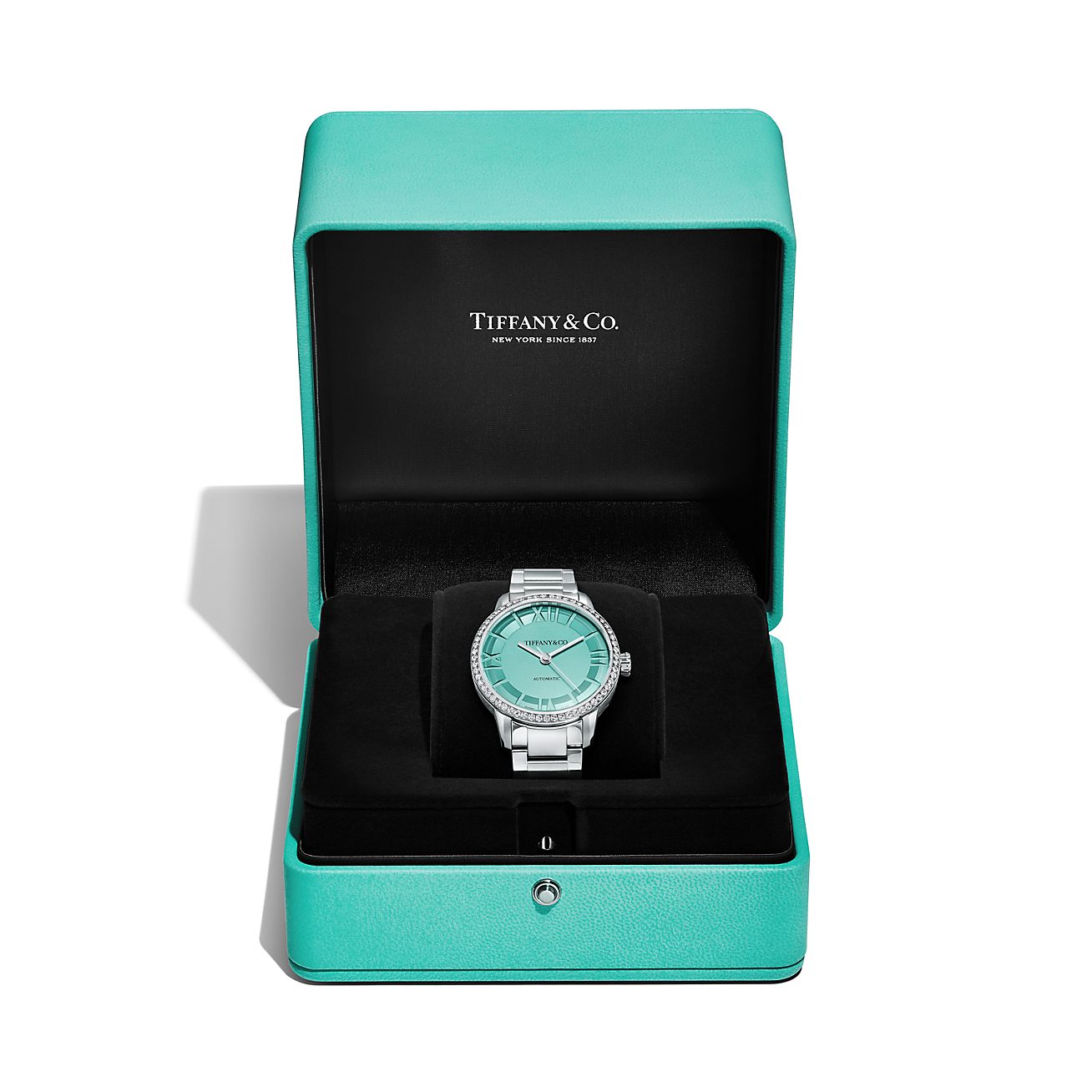 Atlas™ 34 mm Automatic Watch in Stainless Steel with Diamonds