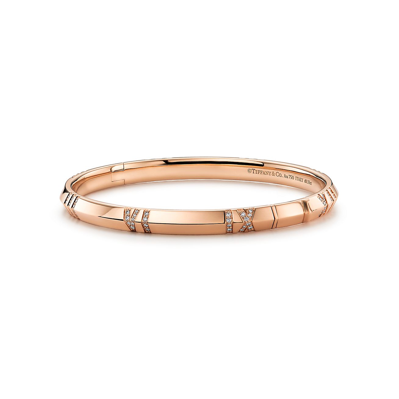 Bracelet jonc Atlas X à charnière 