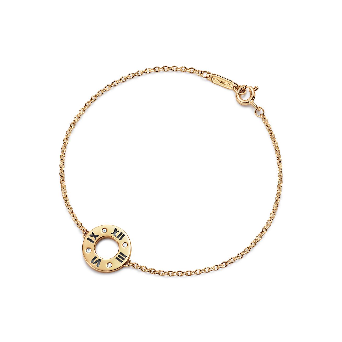 Atlas® pierced bar bracelet in 18k gold 