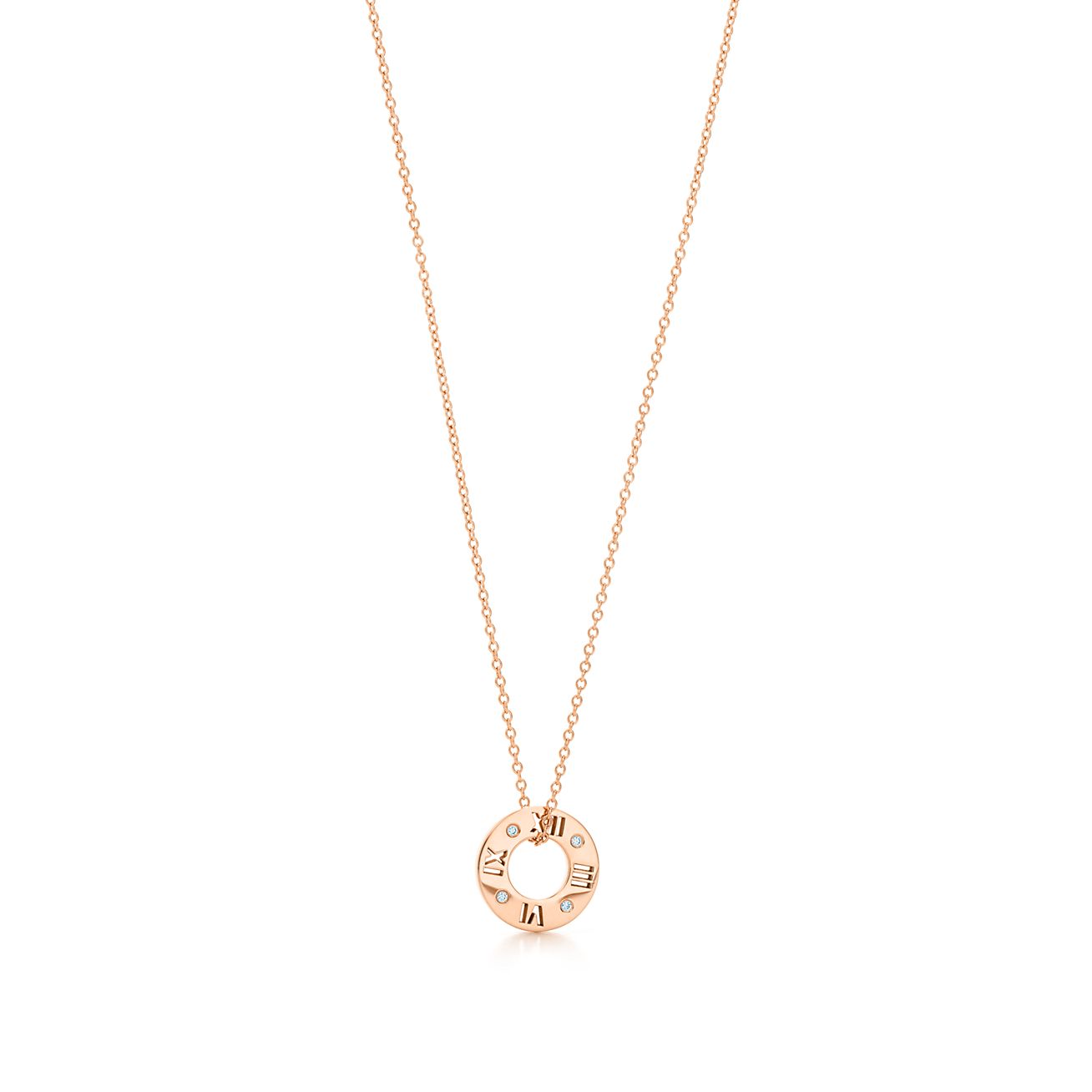 Atlas® pierced pendant in 18k rose gold 
