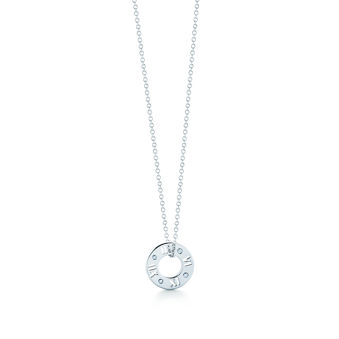 Atlas™ pierced pendant in 18k white 
